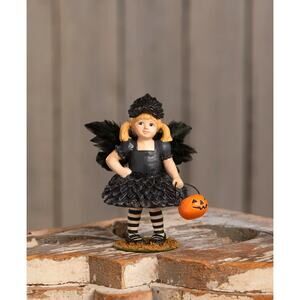 Bethany Lowe Crow Hazel Girl In Halloween Costume Figurine NEW